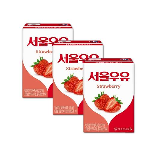 【묶음】서울 딸기멸균우유200ml*3 商品图0