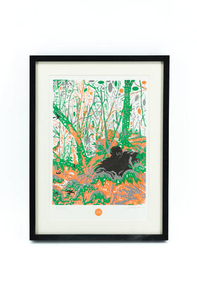 碎片森林版画-小黑泥