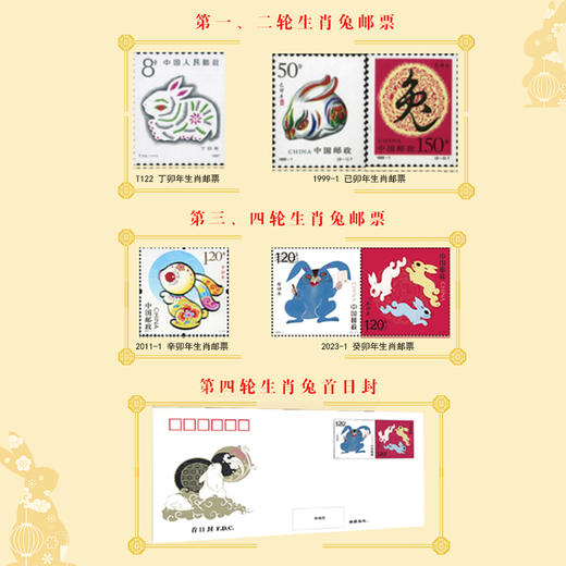 兔年贺年邮票十二生肖兔首贺岁金银券黄永玉大师第四轮猴年邮票真品保证|、2023兔年首日封、“贺17”贺年邮票、“贺2”贺年邮票、圆明园兽首金券一次集齐 商品图2