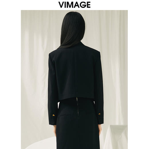VIMAGE纬漫纪春季新款显瘦短外套V1903504 商品图4
