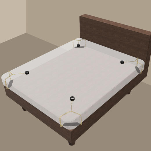 床上调教束缚床脚固定装置 易操作 链条设计 商品图2