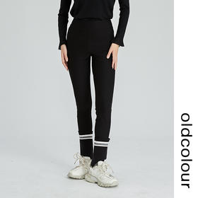 oldcolour2022冬季新款通勤时尚设计感修身显瘦休闲裤女