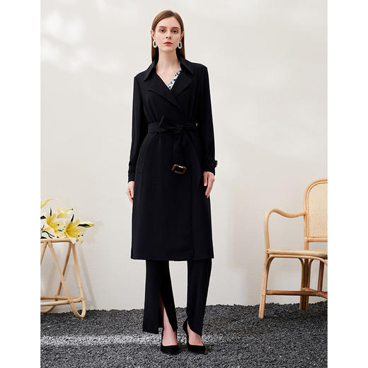 EITIE爱特爱春季新款束腰显瘦修身百搭通勤风衣6904604 商品图9