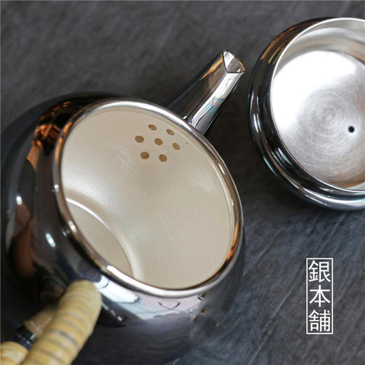 日本原装进口银本铺熏银小乌龙泡茶壶 铜镀银壶 日式功夫茶具 商品图2