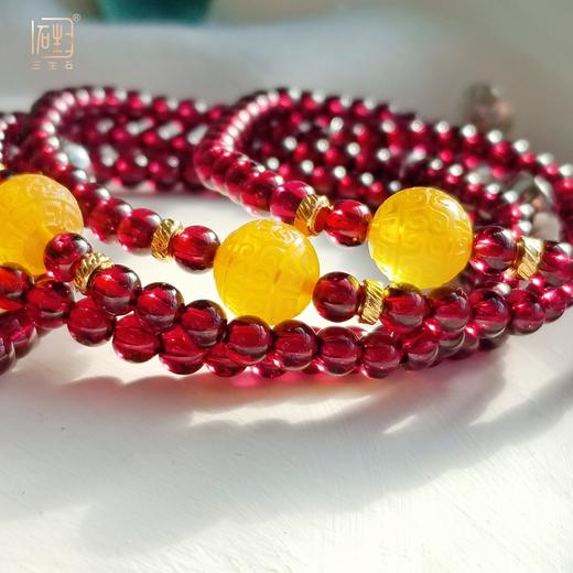 石榴石琥珀回纹手链+祈福香包套装 商品图7
