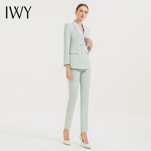 IWY/浅绿色时尚西装外套女通勤美容院上班工作服气质女神范高端职业装CP11385 商品图4