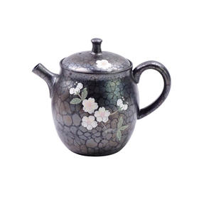 日本进口常滑烧日式泡茶壶 昭龙作手工天目秞后手急须壶