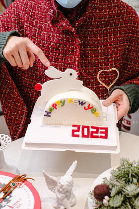 2023新年限定｜蹦月。半圆型蛋糕（6寸半圆形，默认：火龙果芒果夹心