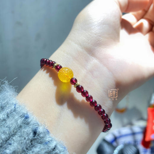 石榴石琥珀回纹手链+祈福香包套装 商品图10