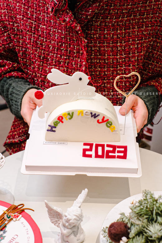 2023新年限定｜蹦月。半圆型蛋糕（6寸半圆形，默认：火龙果芒果夹心 商品图1