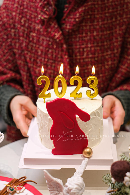 2023跨年限定｜翻糖小兔 5寸蛋糕（默认：草莓芒果夹心） 商品图0