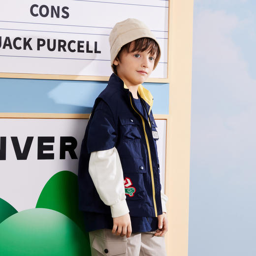 CONVERSE 春 大童 小童 马甲 CNVB-VE-D588 商品图1