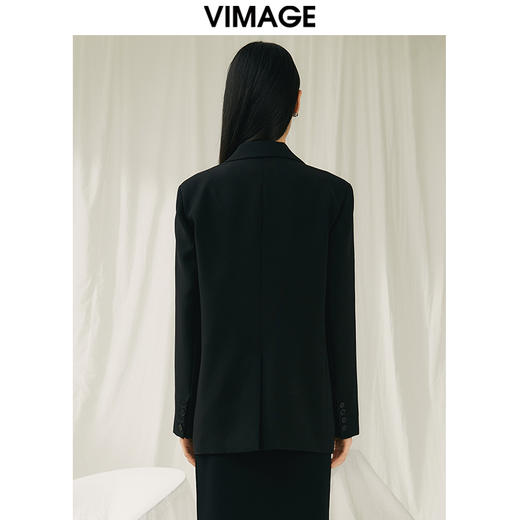 VIMAGE纬漫纪春季新款时尚干练中性气质一字扣西装外套女V1903507 商品图3