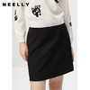 NEELLY纳俪商场同款黑色半身裙女气质短款A字裙显瘦百搭小黑裙 N23012E01041 商品缩略图3