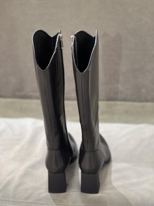 IUIU SECOND 新款气质尖头方根侧拉链长筒靴U21DQ44881 商品图3