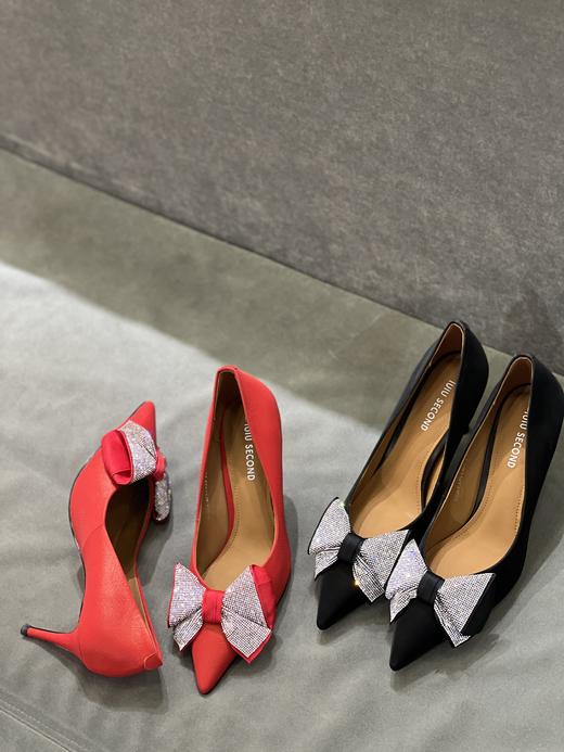 IUIU SECOND 2022新款尖头蝴蝶结高跟鞋晚宴鞋U22CE37511 商品图5