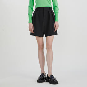 谜底西装短裤女2023春季新款高级质感A字型宽松短西裤女231MK0038