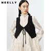 NEELLY纳俪商场同款气质立领黑色连衣裙两件套中长款大摆A字裙 N23012Y01046 商品缩略图3
