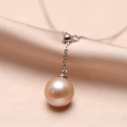 银925淡水珍珠吊珠链 9-10mm 白 104625 商品图4