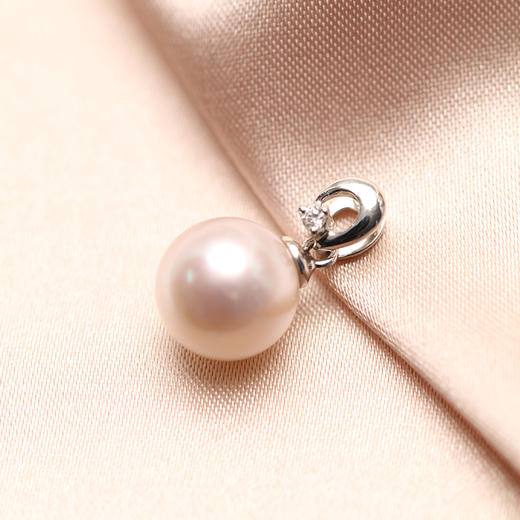 金18K海水珍珠吊坠 8.5-9mm 白 39573 商品图1