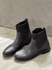 IUIU SECOND 新款加绒圆头平底弹力靴袜袜靴切尔西靴U21DS44568 商品缩略图0
