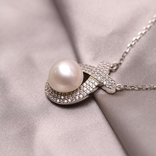 银925淡水珍珠链坠 10-11mm 白 103599 商品图1