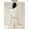 VIMAGE纬漫纪春季新款短款香槟白色外套V1903522 商品缩略图3