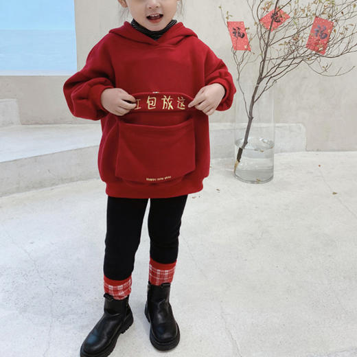 裁缝学苑TQ74新款加绒卫衣纸样 儿童拜年服连帽上衣童装服装打版 商品图2