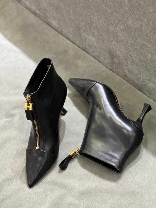 IUIU SECOND 新款时尚尖头前拉链短靴踝靴U21DS44431 商品图5