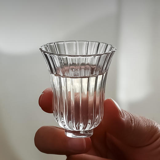 暗香疏影/玲珑杯 高款条纹品杯玻璃茶具品茗杯单杯小杯子主人杯迷你小号花瓣功夫茶茶杯 商品图5