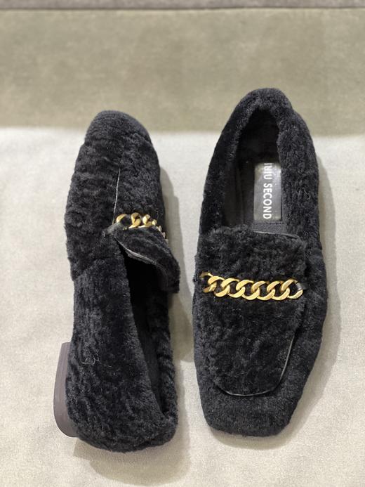 IUIU SECOND 新款加绒时尚方头饰扣乐福鞋U21CM36691 商品图2