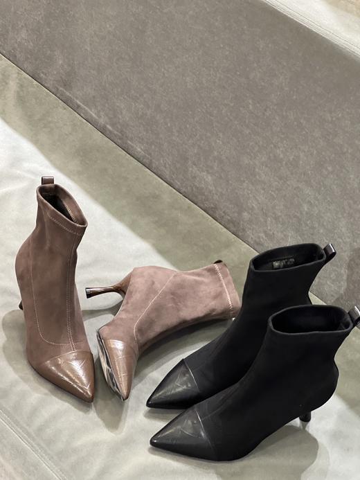 IUIU SECOND 新款气质尖头细跟弹力靴袜袜靴瘦瘦靴U21DS46111 商品图4