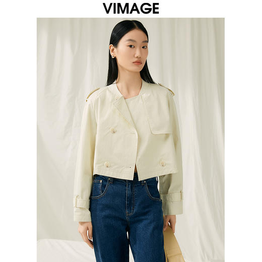 VIMAGE纬漫纪春季新款简约风衣V1904501 商品图5