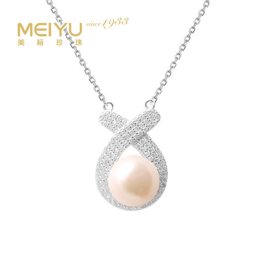 银925淡水珍珠链坠 10-11mm 白 103599 商品图0