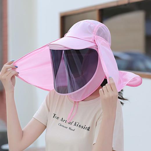 【防飞沫面罩帽】春夏全方位防晒帽 防紫外线面罩男女户外骑车 商品图3