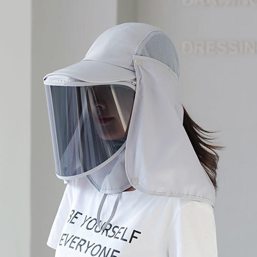 【防飞沫面罩帽】春夏全方位防晒帽 防紫外线面罩男女户外骑车 商品图0