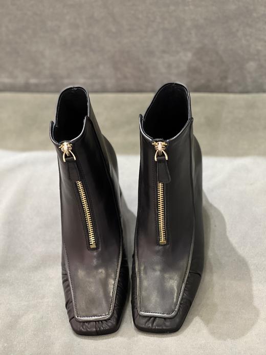 IUIU SECOND 新款时尚方头前拉链方根小短靴U21DS44421 商品图1