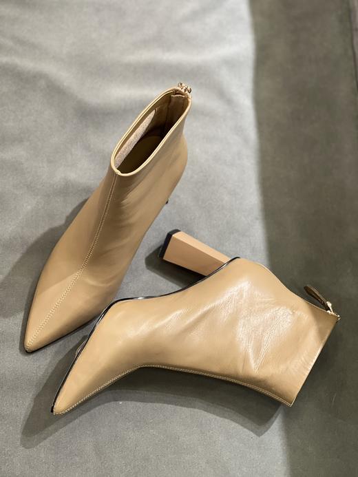 IUIU SECOND 新款气质尖头方根后拉链小短靴踝靴U21DS45741 商品图4