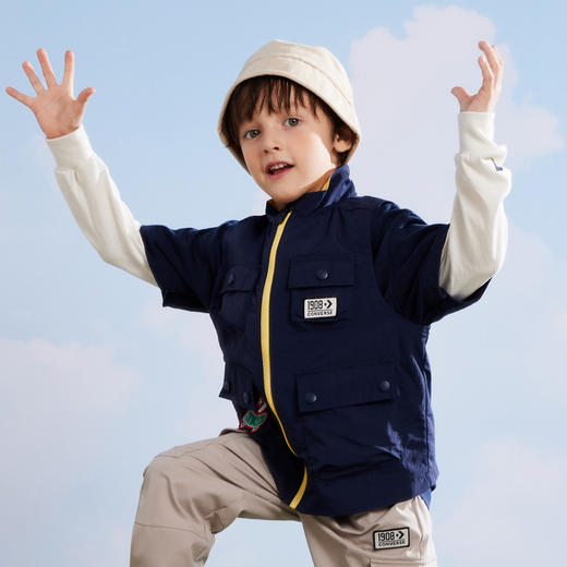 CONVERSE 春 大童 小童 马甲 CNVB-VE-D588 商品图4