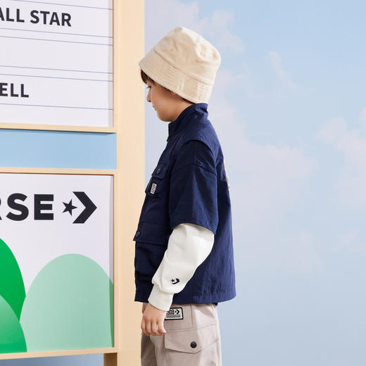 CONVERSE 春 大童 小童 马甲 CNVB-VE-D588 商品图2
