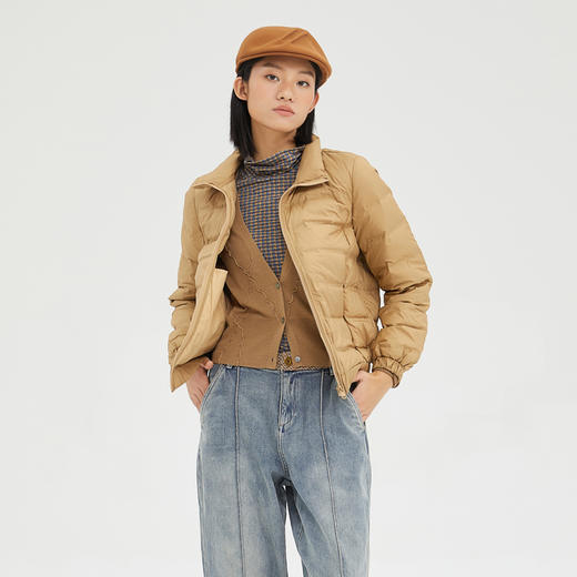 谜底2022冬季新品舒适保暖鸭绒合体短款羽绒服女229MY6216 商品图0