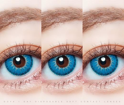 Doya日抛--异色蓝（由于cos片花纹特殊性，遮瞳率较高，不能接受勿拍哦） 商品图3