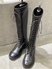 IUIU SECOND 新款秀气圆头平跟后拉链骑士靴长筒靴U21DQ45321 商品缩略图5