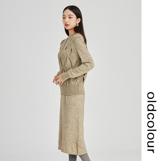 oldcolour2022年冬季新款通勤时尚气质风针织两件套连衣裙女N44106447 商品图1