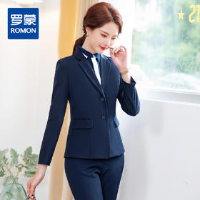 罗蒙春秋款女式小西装外套商务休闲通勤百搭单西服上衣外套