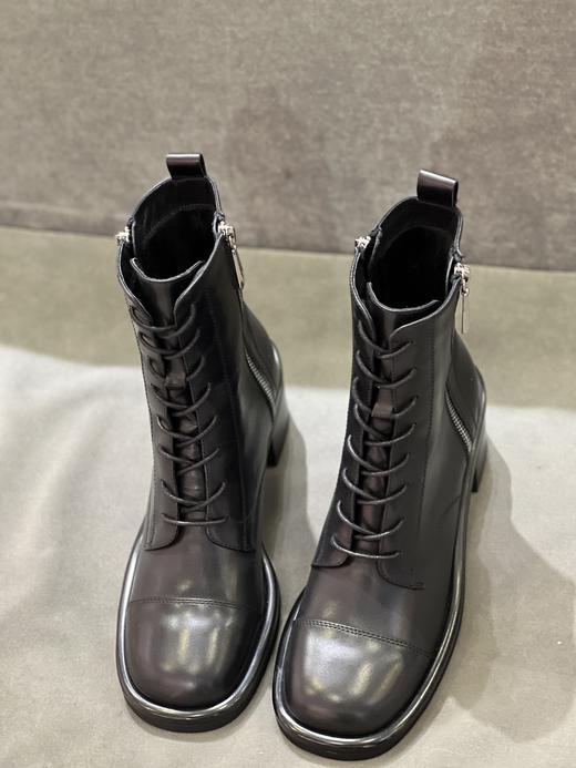 IUIU SECOND 新款时尚方圆头双侧拉链马丁靴U21DS46261 商品图0