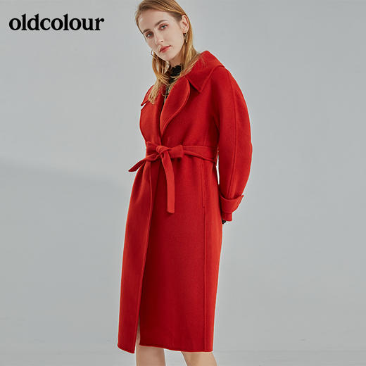 oldcolour2021冬季新款时尚休闲修身百搭手工羊毛大衣N44156415 商品图4