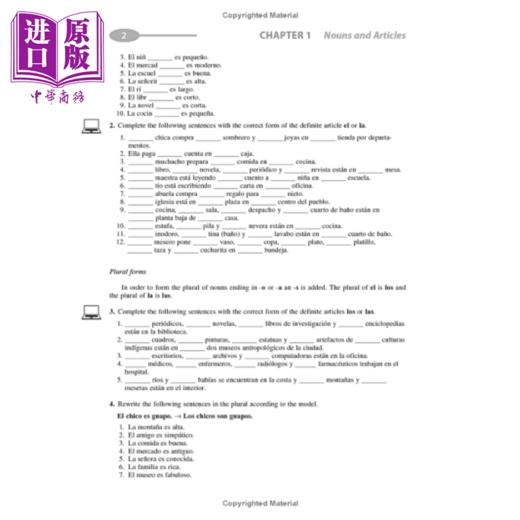 【中商原版】SCHAUM'S OUTLINE OF SPANISH GRAMMAR 肖姆的西班牙语语法大纲 第七版 西文学习 教材 教辅 英文原版 进口图书 商品图2