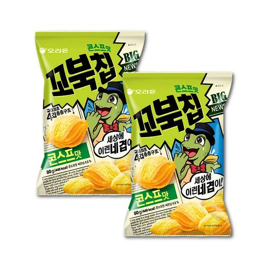 【捆绑】好丽友 乌龟型玉米膨化片玉米浓香味80g*2 商品图0