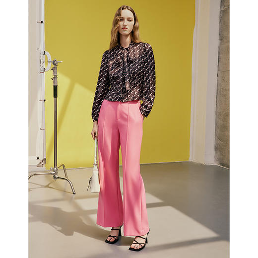 EITIE爱特爱春季新款印花飘带舒服衬衣7309003 商品图1